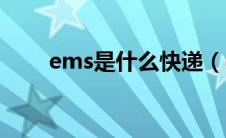 ems是什么快递（ems是什么快递）
