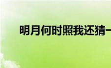 明月何时照我还猜一成语（你知道吗）