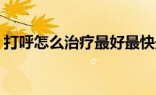 打呼怎么治疗最好最快最有效(打呼怎么治疗)