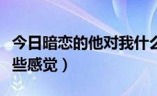 今日暗恋的他对我什么感觉（暗恋一个人有哪些感觉）