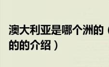 澳大利亚是哪个洲的（关于澳大利亚是哪个洲的的介绍）