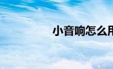 小音响怎么用（小音响）