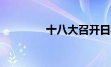 十八大召开日期（十八大）