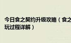 今日食之契约升级攻略（食之契约平民发展指南 萌新演变高玩过程详解）