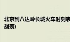 北京到八达岭长城火车时刻表(北京北站到八达岭长城火车时刻表)