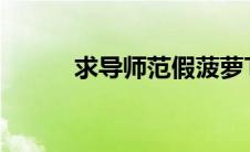 求导师范假菠萝TXT的人生纪事
