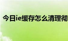 今日ie缓存怎么清理彻底（ie缓存怎么清除）