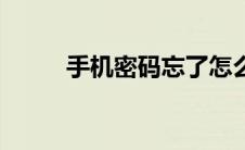 手机密码忘了怎么办（手机密码）