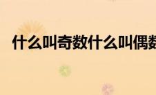 什么叫奇数什么叫偶数（它们有什么区别）