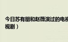 今日苏有朋和赵薇演过的电视剧（苏有朋和赵薇演过哪些电视剧）