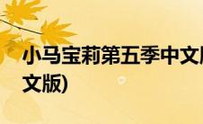 小马宝莉第五季中文版的(小马宝莉第五季中文版)