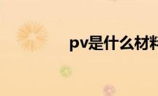 pv是什么材料(pv是什么)