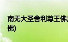 南无大圣舍利尊王佛是谁(南无大圣舍利尊王佛)