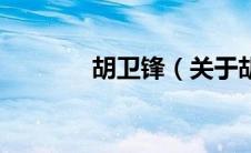 胡卫锋（关于胡卫锋的介绍）