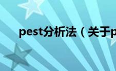 pest分析法（关于pest分析法的介绍）