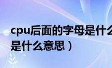 cpu后面的字母是什么意思（cpu后面的字母是什么意思）