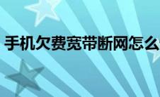 手机欠费宽带断网怎么恢复（手机欠费查询）