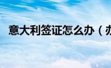 意大利签证怎么办（办理流程是怎么样的）