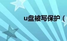 u盘被写保护（u盘被写保护）