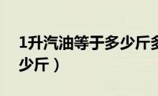 1升汽油等于多少斤多少钱（1升汽油等于多少斤）