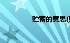 贮蓄的意思(贮蓄的意思)