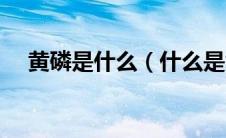 黄磷是什么（什么是黄磷带你了解一下）