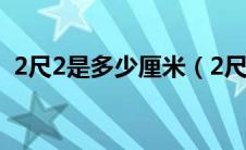 2尺2是多少厘米（2尺2换算成厘米是多少）