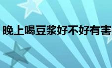 晚上喝豆浆好不好有害处(晚上喝豆浆好不好)