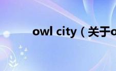 owl city（关于owl city的介绍）