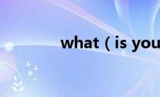 what（is your name mv）