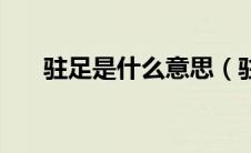 驻足是什么意思（驻足意思是什么呢）