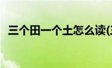 三个田一个土怎么读(三个田一个土念什么)