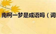南柯一梦是成语吗（词语南柯一梦什么意思）