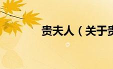 贵夫人（关于贵夫人的介绍）