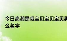 今日高潮是哦宝贝宝贝宝贝男孩然后重复多次。这首歌叫什么名字