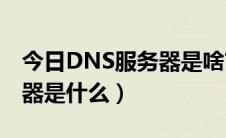 今日DNS服务器是啥?（dns是什么 dns服务器是什么）