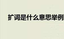 扩词是什么意思举例（扩词是什么意思）