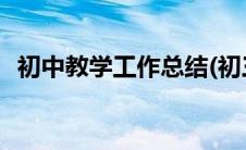 初中教学工作总结(初三数学教学工作总结)