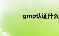 gmp认证什么意思（gmp）