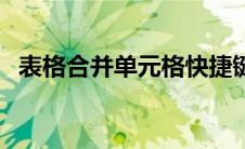 表格合并单元格快捷键（表格合并单元格）