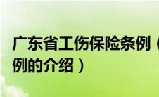 广东省工伤保险条例（关于广东省工伤保险条例的介绍）