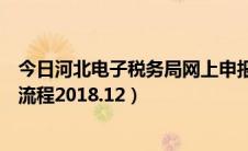 今日河北电子税务局网上申报（河北省电子税务局最新申报流程2018.12）