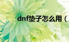 dnf垫子怎么用（dnf垫子用方法）