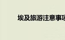 埃及旅游注意事项（你学会了吗）