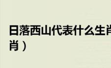 日落西山代表什么生肖（日落西山形容什么生肖）