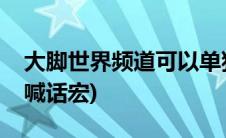大脚世界频道可以单独下载吗(大脚世界频道喊话宏)