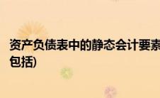 资产负债表中的静态会计要素(资产负债表中的静态会计要素包括)