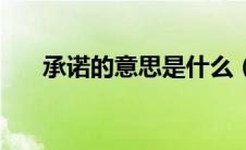 承诺的意思是什么（承诺词语的解释）