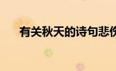 有关秋天的诗句悲伤(有关秋天的诗句)
