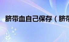 脐带血自己保存（脐带血保存是怎么回事）